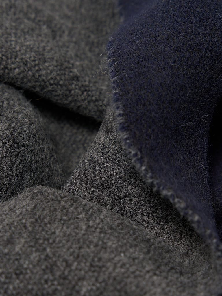 Universal Works Double Sided Scarf in Navy Grey