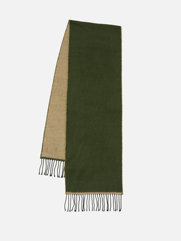 Universal Works Double Sided Scarf in Olive Beige