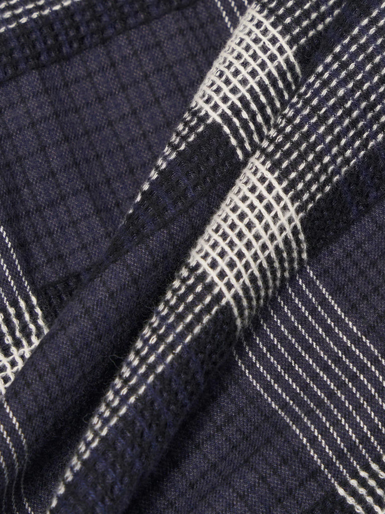 Universal Works Easy Overshirt in Polka Check Charcoal
