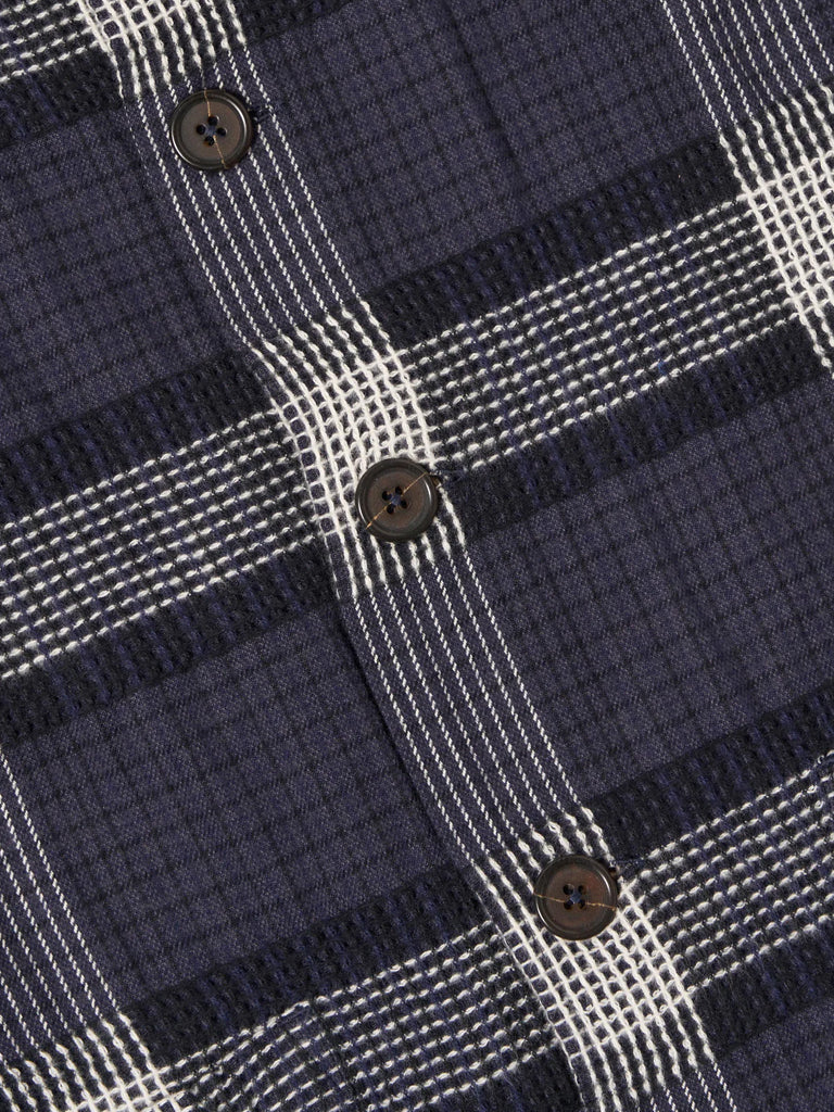Universal Works Easy Overshirt in Polka Check Charcoal