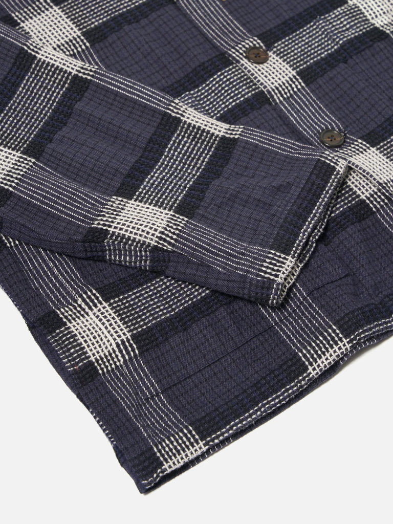 Universal Works Easy Overshirt in Polka Check Charcoal