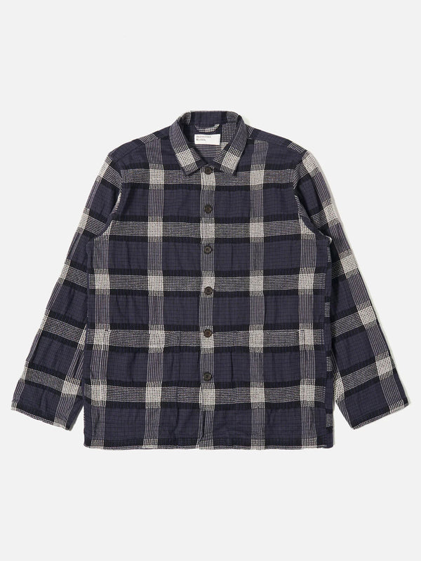 Universal Works Easy Overshirt in Polka Check Charcoal
