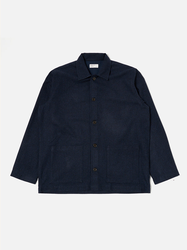 Universal Works Easy Overshirt in Bari Navy