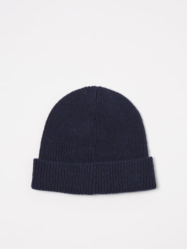 Universal Works Eco Wool Watch Cap in Navy