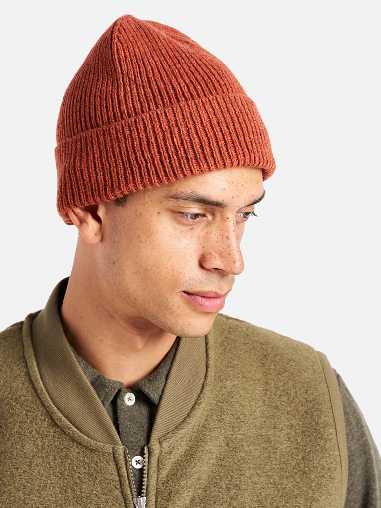 Universal Works Eco Wool Watch Cap in Orange