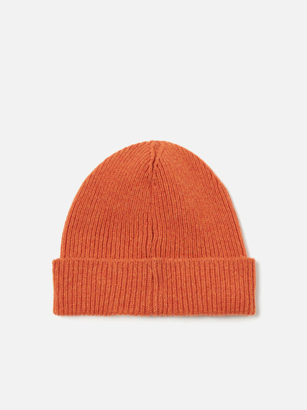 Universal Works Eco Wool Watch Cap in Orange