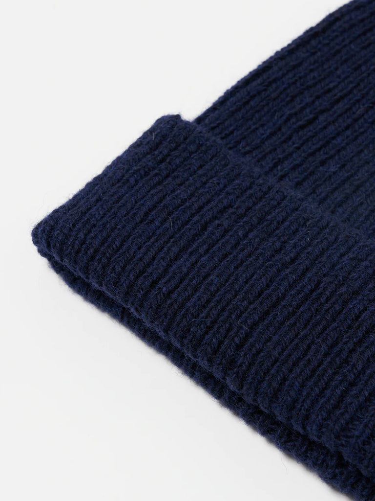 Universal Works Eco Wool Watch Cap in Navy