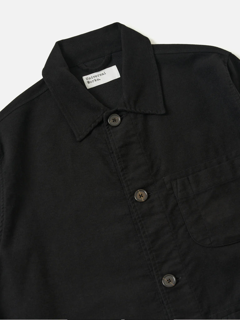 Universal Works Field Jacket in Moleskin Black