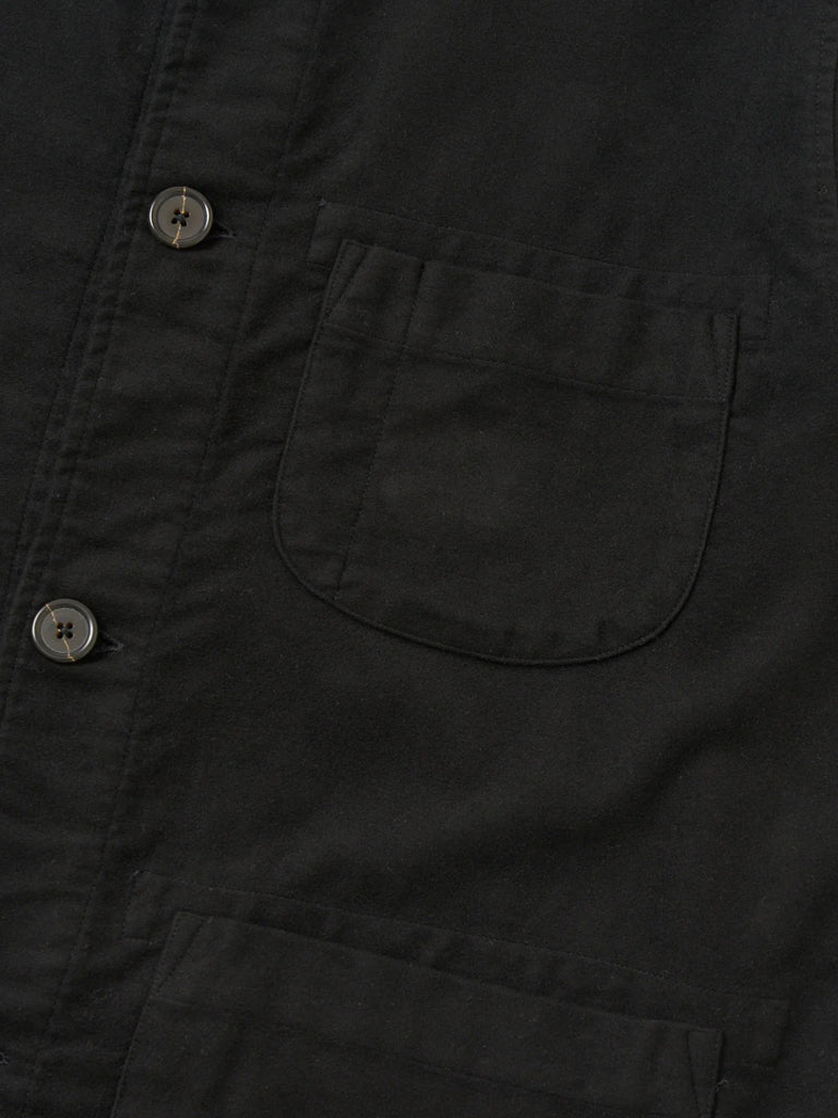 Universal Works Field Jacket in Moleskin Black
