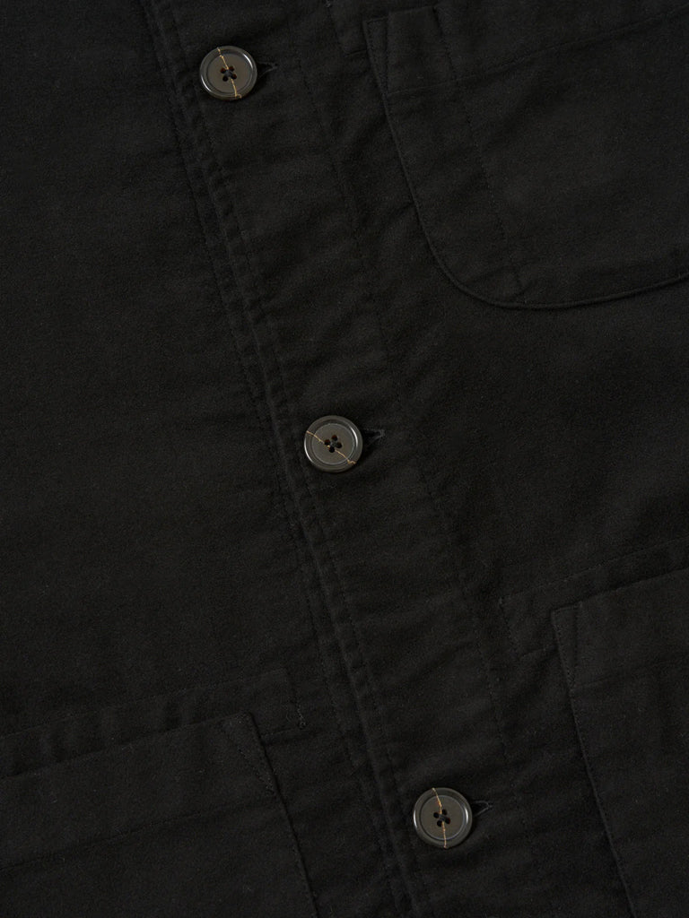 Universal Works Field Jacket in Moleskin Black