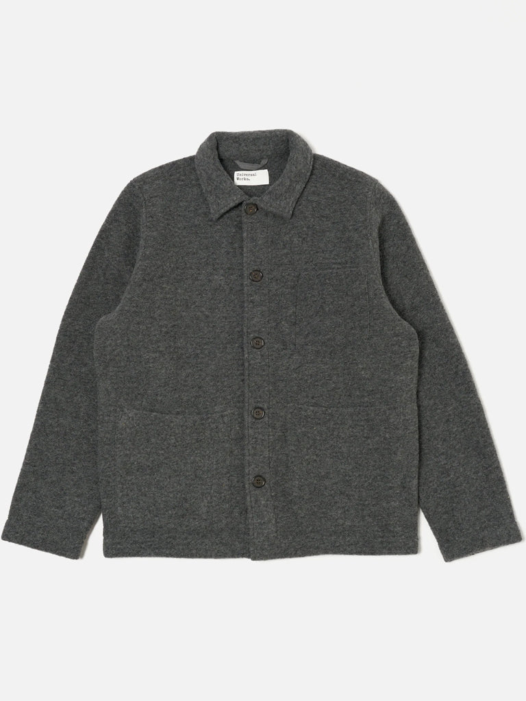 Universal Works Field Jacket in Grey Marl