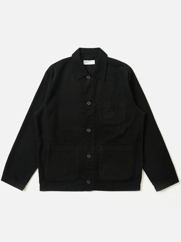 Universal Works Field Jacket in Moleskin Black