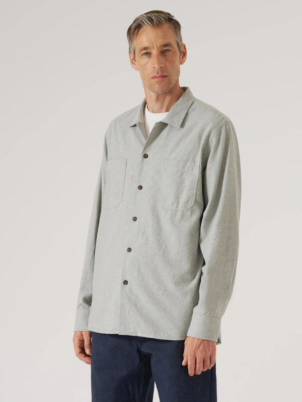 Universal Works Flannel Work Shirt in Grey