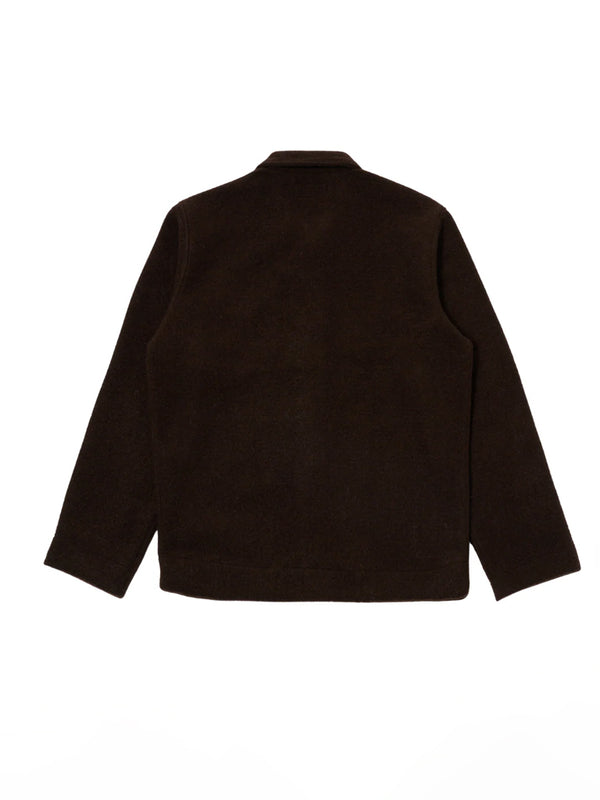Universal Works Fleece Field Jacket in Brown