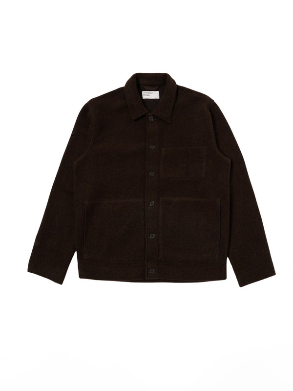 Universal Works Fleece Field Jacket in Brown