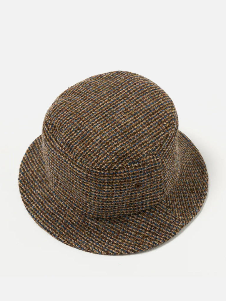 Universal Works Lewis Hat in Harris Tweed Brown