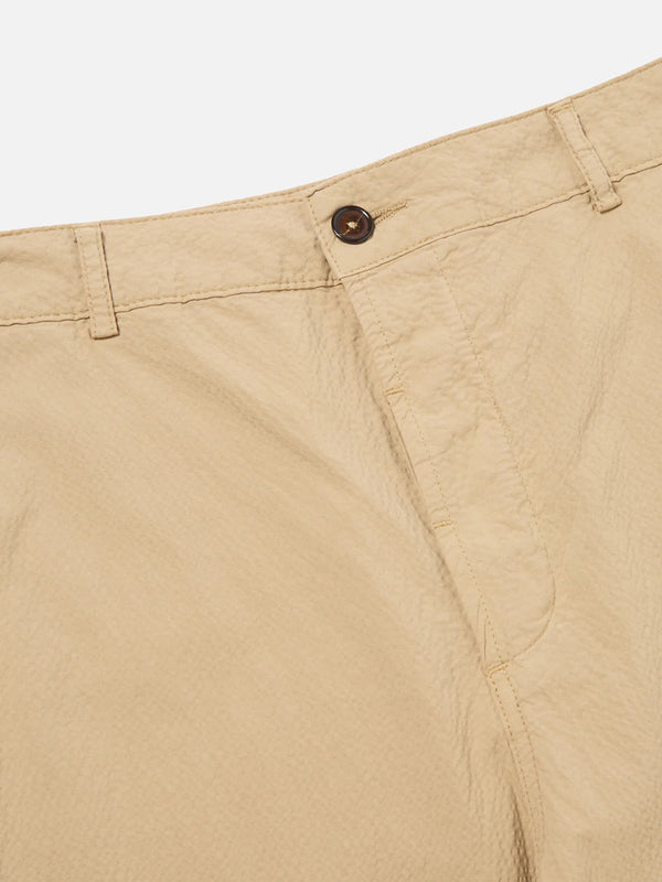 Universal Works Military Chino in Sand Seersucker