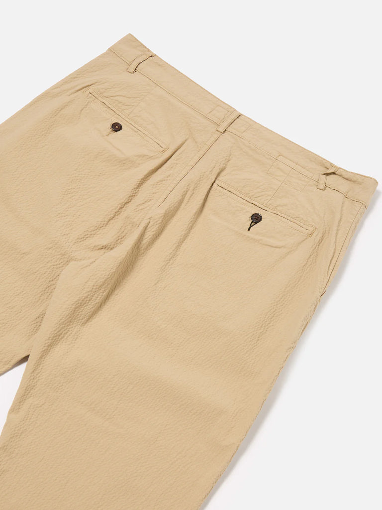 Universal Works Military Chino in Sand Seersucker