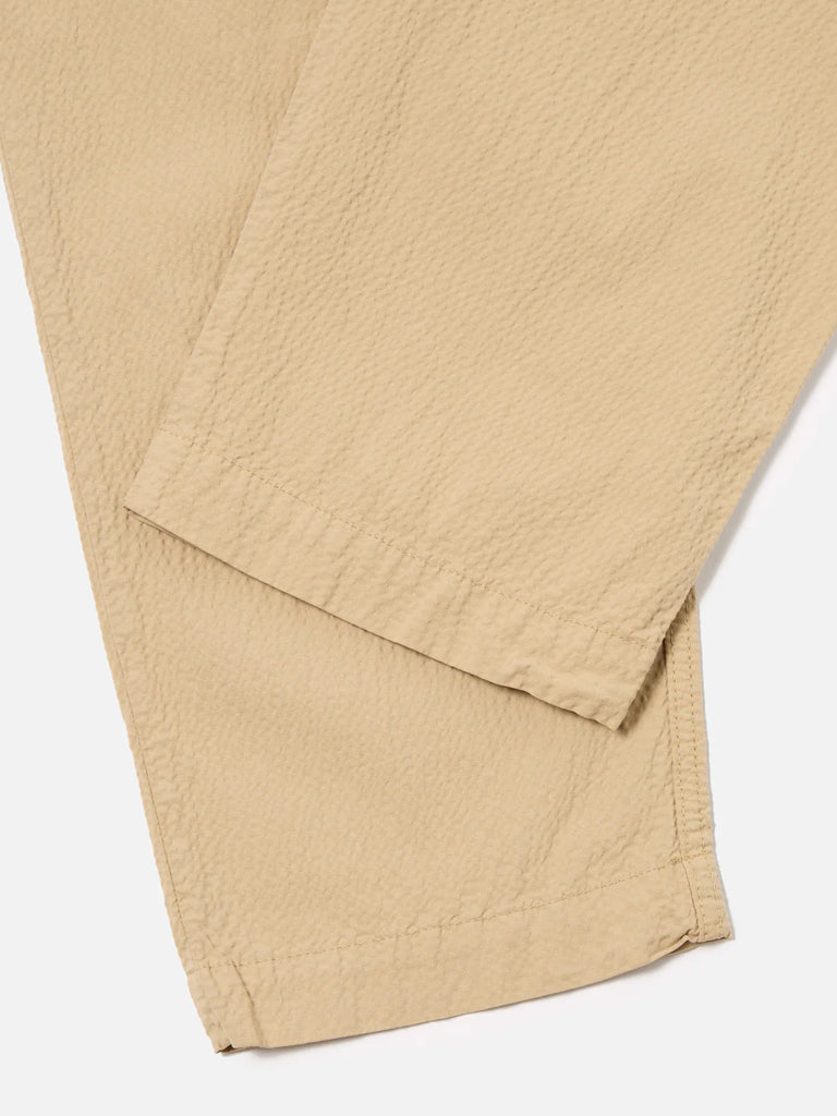 Universal Works Military Chino in Sand Seersucker