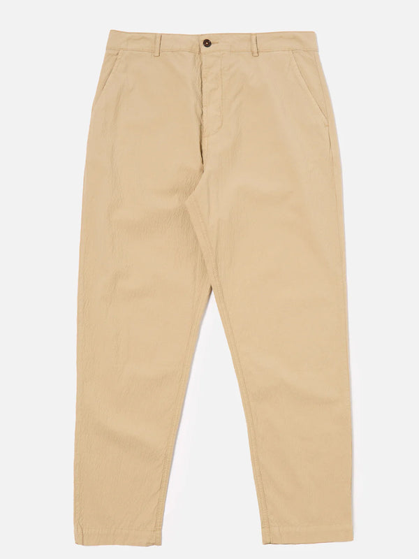 Universal Works Military Chino in Sand Seersucker