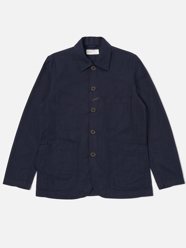 Universal Works Moleskin Bakers Jacket in Navy