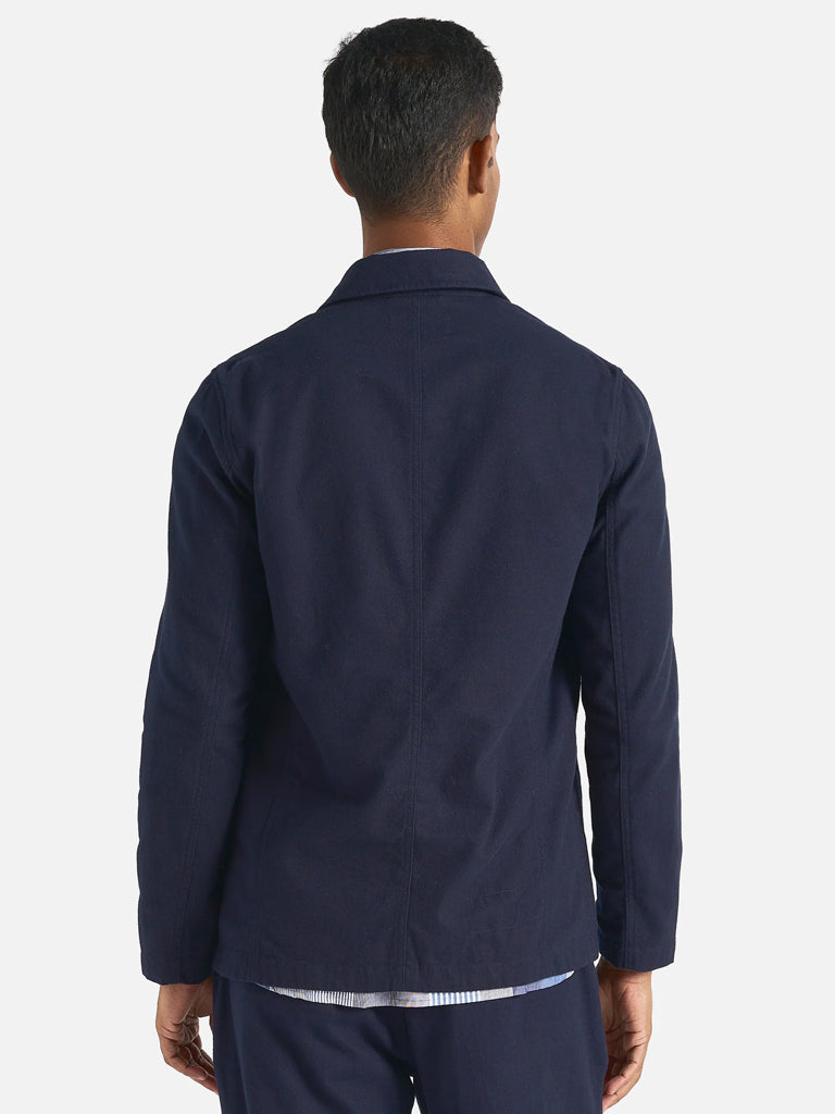 Universal Works Moleskin Bakers Jacket in Navy