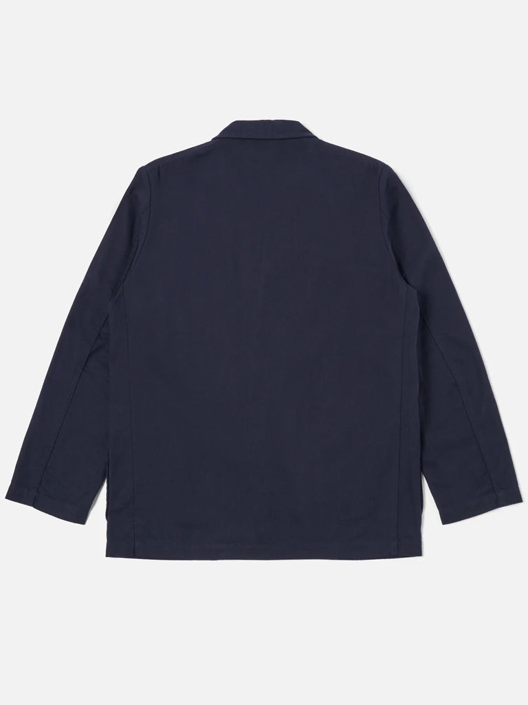 Universal Works Moleskin Three Button Jacket in Navy