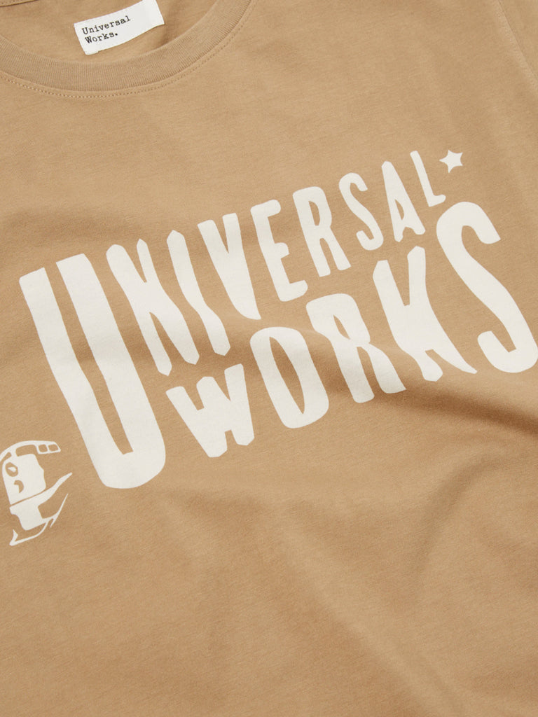Universal Works Mystery Train T-Shirt in Sand