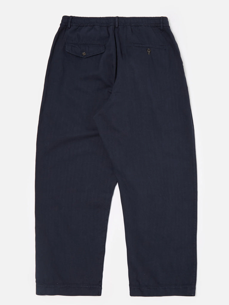 Universal Works Oxford Pant in Navy Herringbone