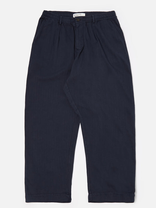 Universal Works Oxford Pant in Navy Herringbone