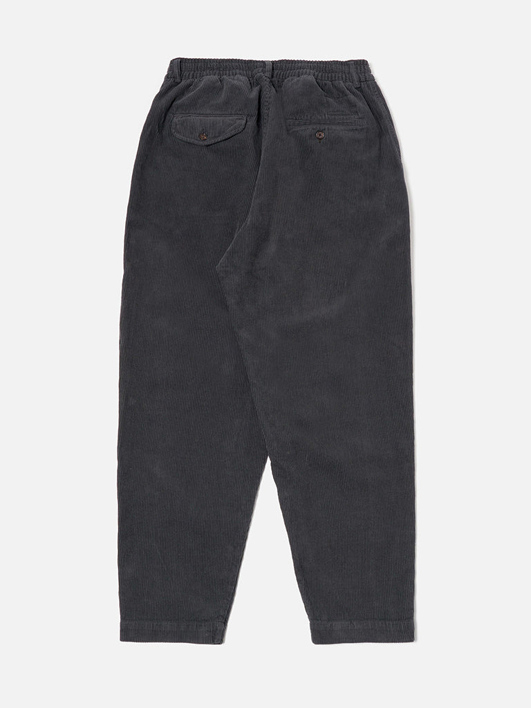 Universal Works Pleated Track Pant in Cord Charcoal