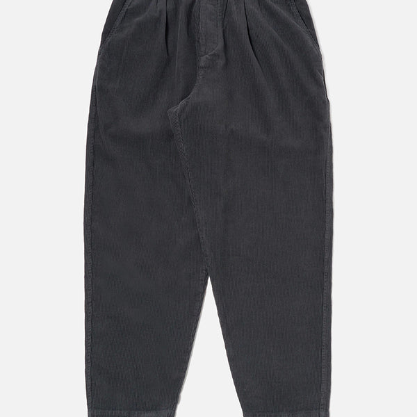Universal Works Pleated Track Pant in Cord Charcoal – Maze