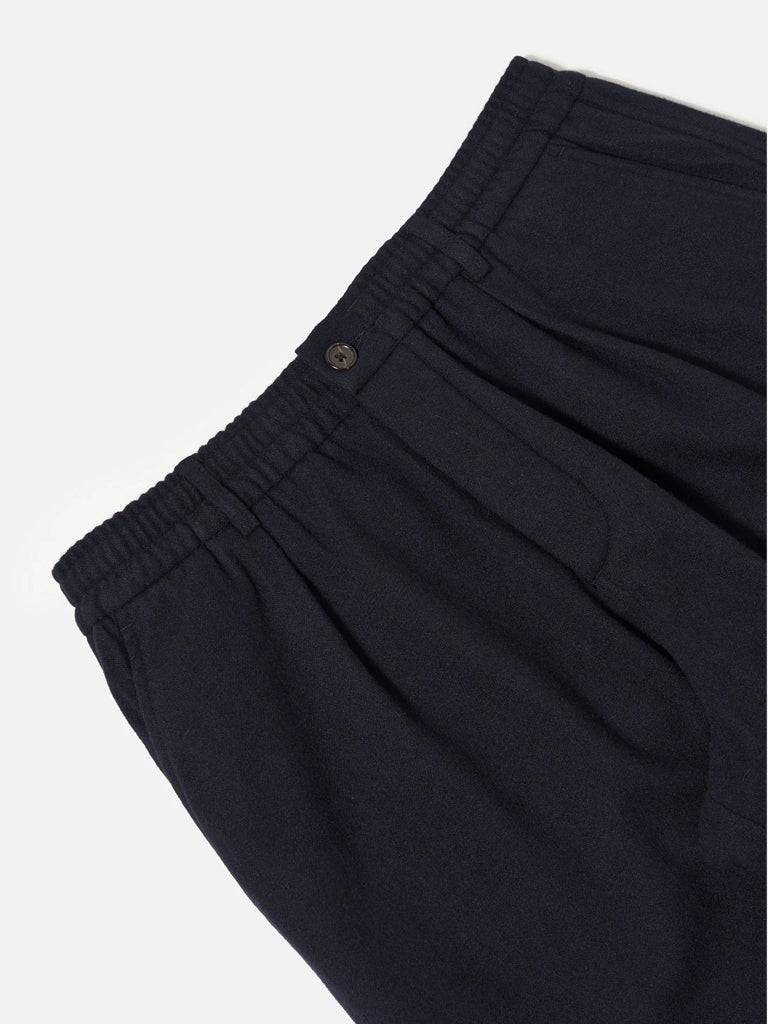 Universal Works Pleated Track Pant in Navy