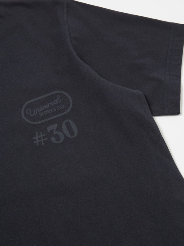 Universal Works Print T-Shirt in Navy