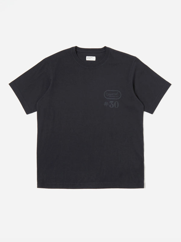 Universal Works Print T-Shirt in Navy