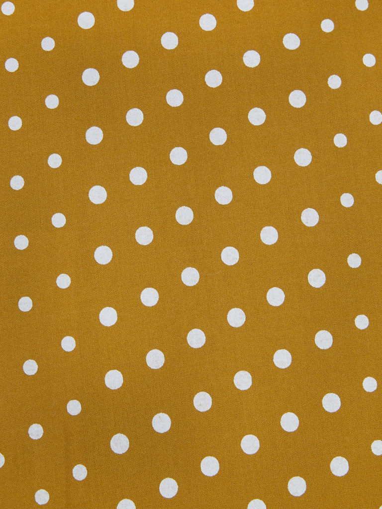 Universal Works Short Dot Print Scarf in Mustard