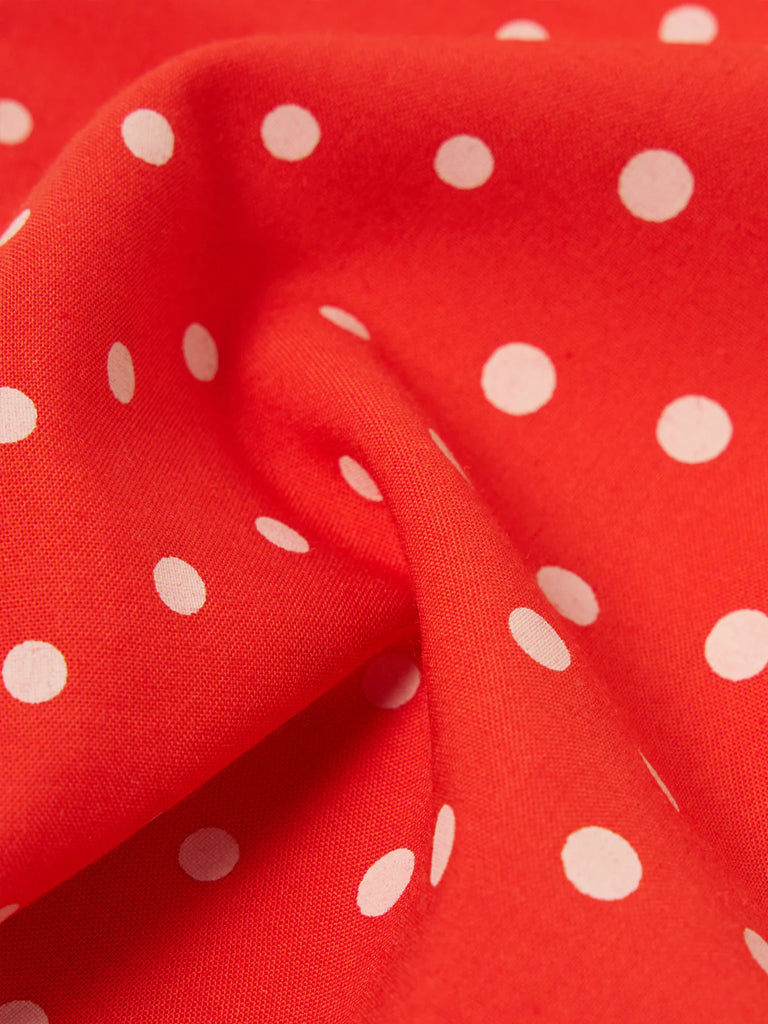 Universal Works Short Scarf in Orange Dot