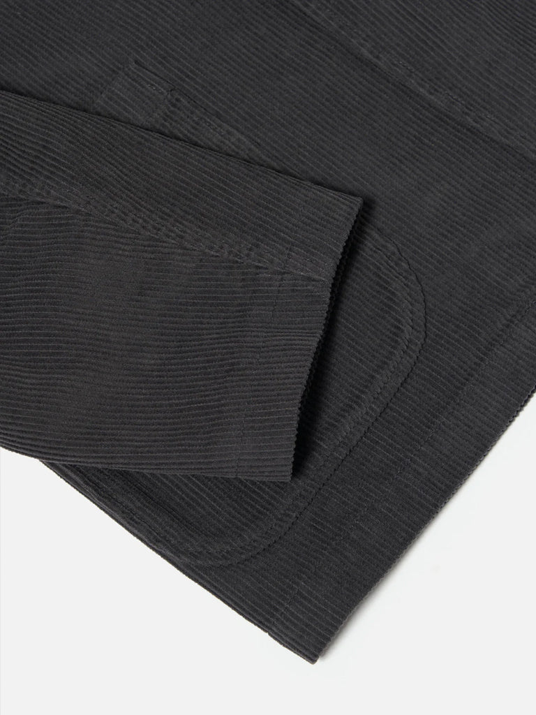Universal Works Three Button Jacket in Cord Charcoal