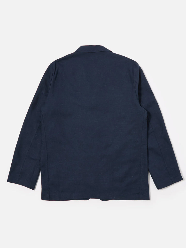 Universal Works Three Button Jacket in Lucca Navy