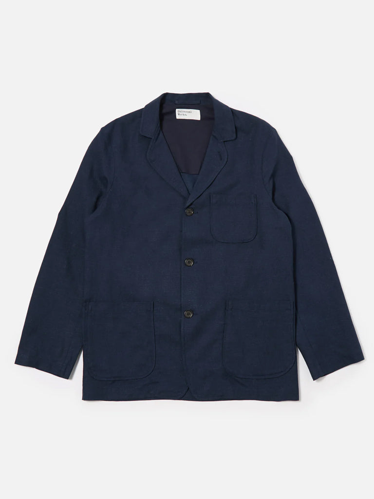 Universal Works Three Button Universal Works Three Button Jacket in Lucca Navy – Maze