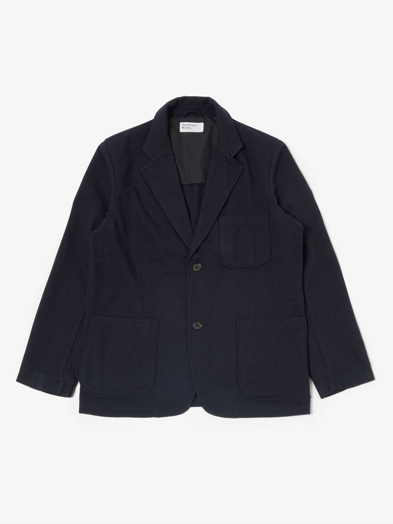 Universal Works Two Button Jacket in Dark Navy