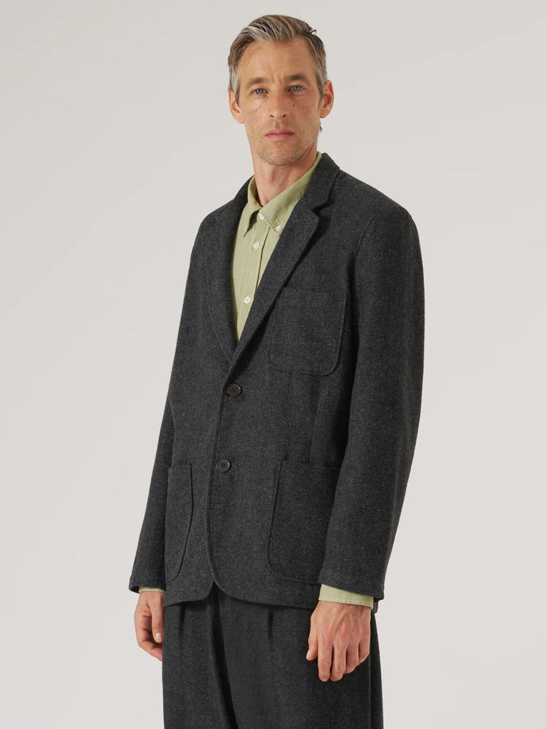 Universal Works Two Button Jacket in Anders Grey