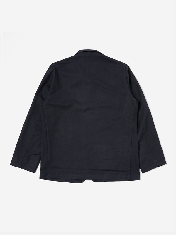 Universal Works Two Button Jacket in Italian Tweed Navy