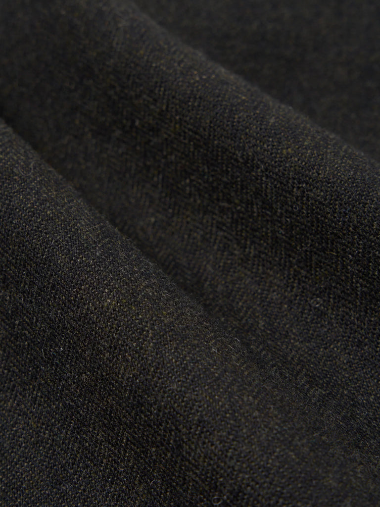 Universal Works Two Button Jacket in Italian Tweed Olive