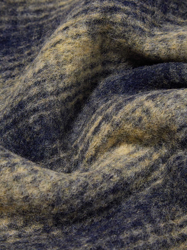 Universal Works Uist Fleece Cardigan in Navy