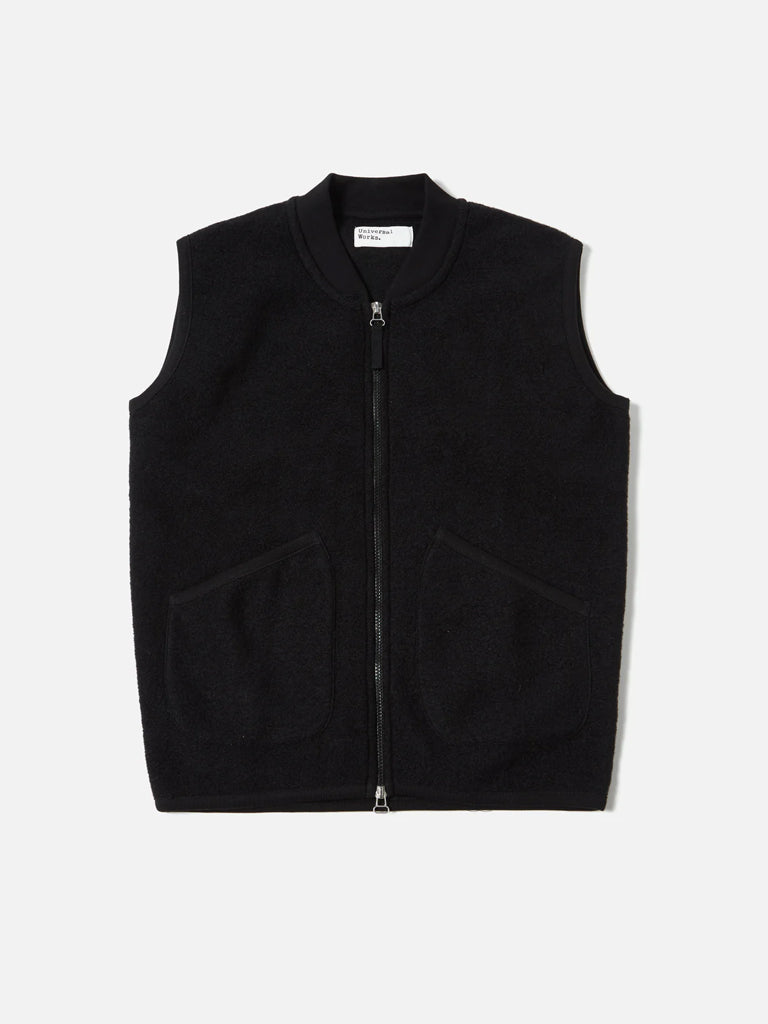 Universal Works Waistcoat in Black