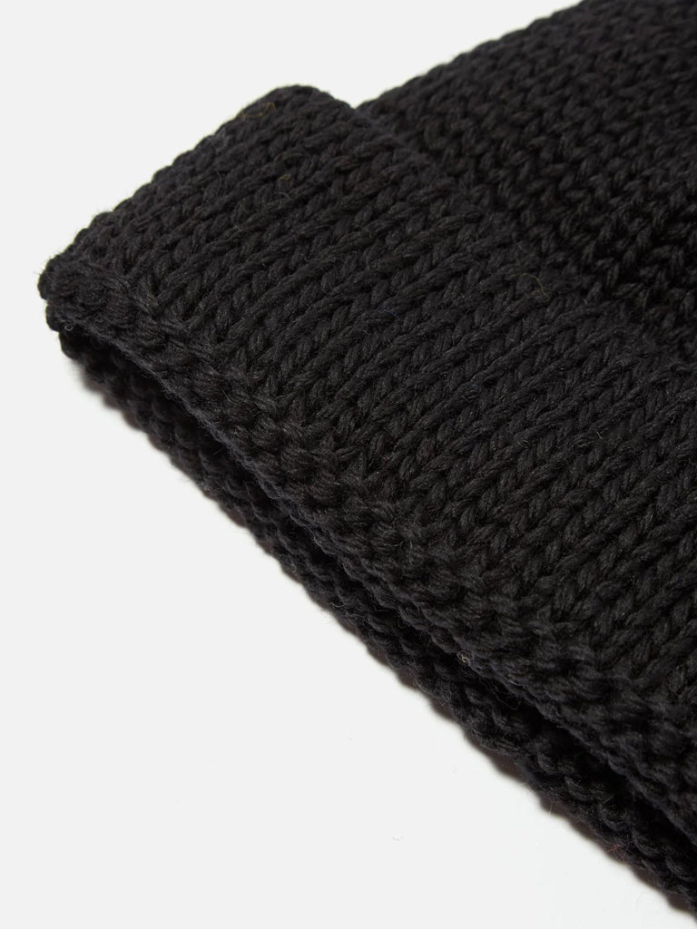 Universal Works Short Watch Cap in Black