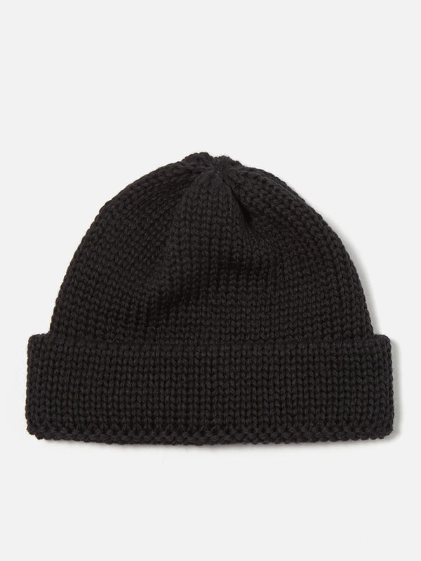 Universal Works Short Watch Cap in Black