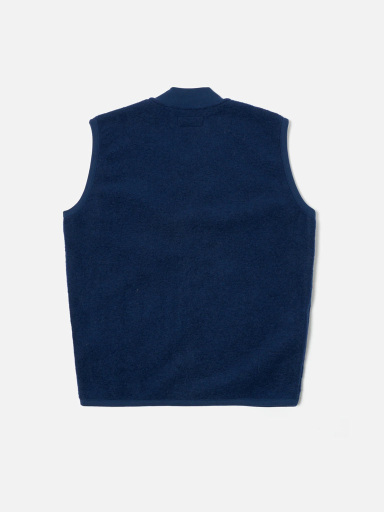 Universal Works Zip Waistcoat in Navy