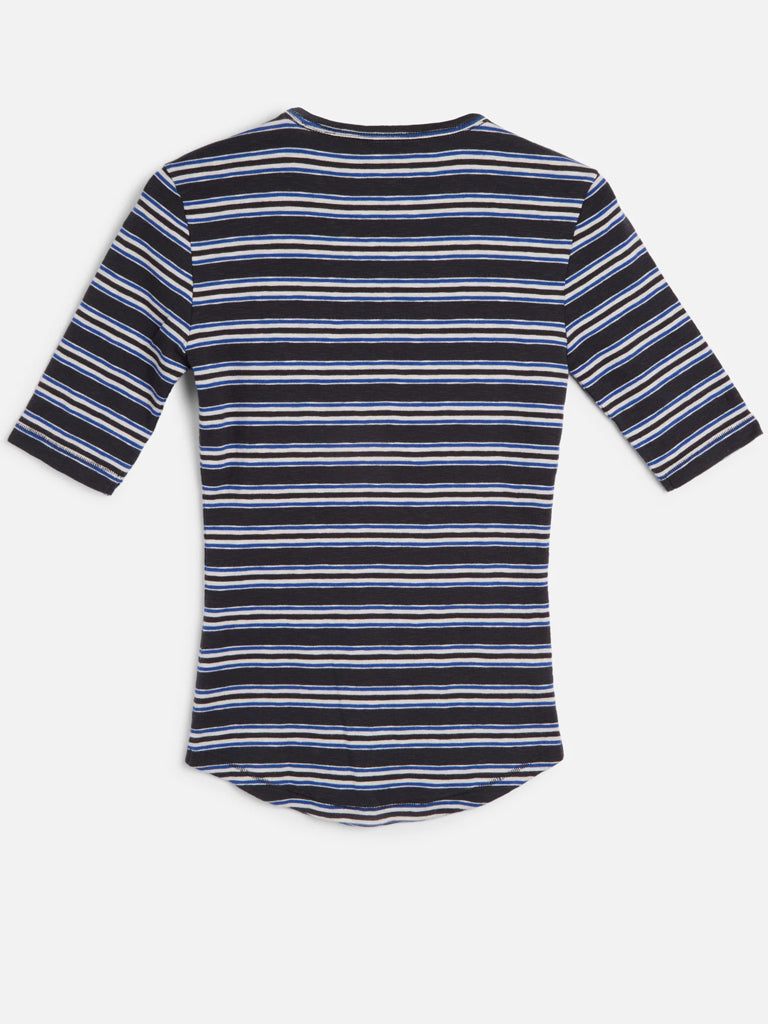 YMC Charlotte SS T-Shirt in Multi Stripe